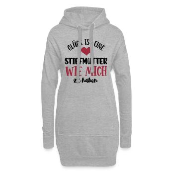Stiefmutter Danke Dankeschön Geburtstag Stiefmama - Hoodie-Kleid - Grau meliert - Vorne