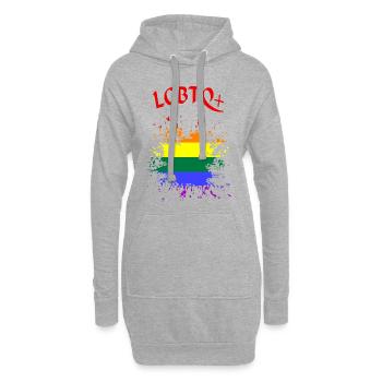 LGBTQ - Hoodie-Kleid - Grau meliert - Vorne