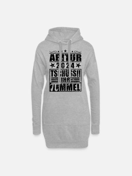 Abi 2024 - Hoodie-Kleid - Grau meliert