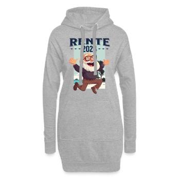 Rente 2024 Rentner Rentnerin Legende Ruhestand - Hoodie-Kleid - Grau meliert - Vorne