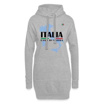 ITALIE LAC DE GARDE - Sweat-shirt à capuche long Femme - gris chiné - Devant