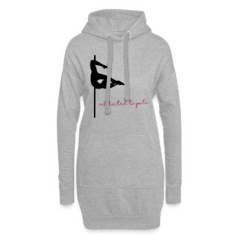 Addicted to pole 3 - Hoodie Dress - heather grey - Front