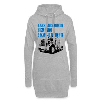 Laissez-moi passer, je suis un chauffeur de camion - Sweat-shirt à capuche long Femme - gris chiné - Devant
