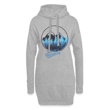 Take me to the mountains - berg - Hoodie-Kleid - Grau meliert - Vorne