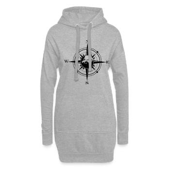 Mountaineer hiking mountains retro climbing alps - Hoodie Dress - heather grey - Front