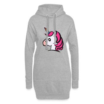 mignon cadeau de licorne licorne bébé licornes enfant - Sweat-shirt à capuche long Femme - gris chiné - Devant
