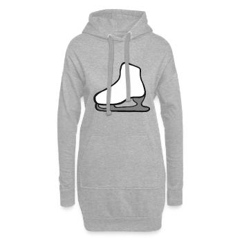 Schlittschuh Eisschnelllauf Eiskunstlaufen Eislauf - Hoodie-Kleid - Grau meliert - Vorne