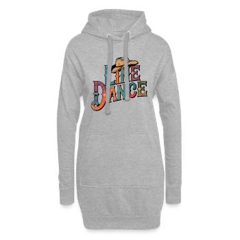 La danse en ligne : mon hobby - ma passion - mon truc - Sweat-shirt à capuche long Femme - gris chiné - Devant