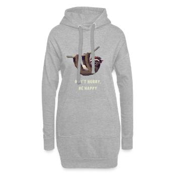 Sloth pirate froid ballot geek sommeil paresseux lol - Sweat-shirt à capuche long Femme - gris chiné - Devant