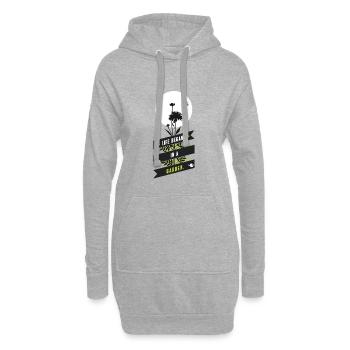 Floristin gärtnern garten blumen hobby pflanzen lo - Hoodie-Kleid - Grau meliert - Vorne