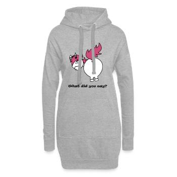 what did you say unicorn ass - Hoodie-Kleid - Grau meliert - Vorne