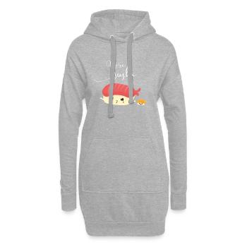 sushi team sister manga cute cosplay japan freunde - Hoodie-Kleid - Grau meliert - Vorne