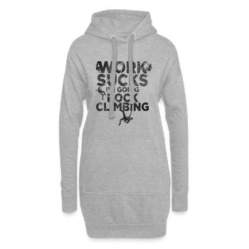 klettern boulder Kletterer klettergurt Geschenk - Hoodie-Kleid - Grau meliert - Vorne
