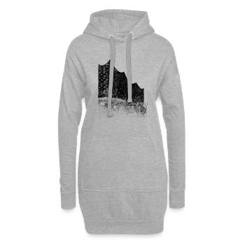 Hamburg Elbphilharmonie Hamburger Hafen Fan Stadt - Hoodie-Kleid - Grau meliert - Vorne