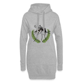 Insekten Mücke Stechmücke Sieger Lorbeerkranz - Hoodie-Kleid - Grau meliert - Vorne
