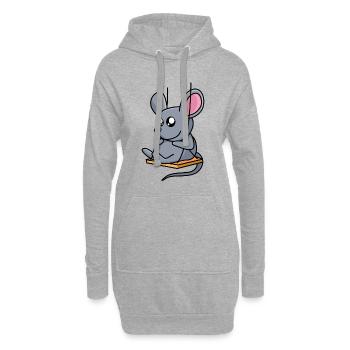 Mäuseschaukel - Hoodie-Kleid - Grau meliert - Vorne