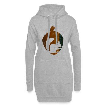 Haselnuss - Eichhörnchen - Hoodie-Kleid - Grau meliert - Vorne