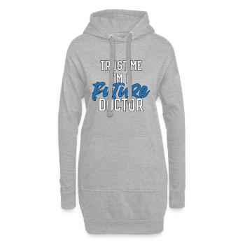 Arzt - Hoodie-Kleid - Grau meliert - Vorne