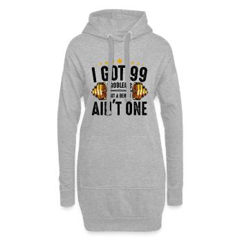 Goldbarbell Stars Gym Tee - Hoodie-Kleid - Grau meliert - Vorne