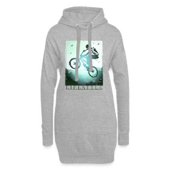 BMX Bike Fahrrad - Weihnachtsgeschenke - Hoodie-Kleid - Grau meliert - Vorne