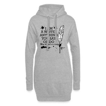 Feather of Shadows - Hoodie Dress - heather grey - Front