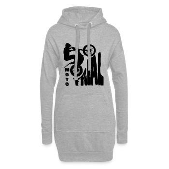 Moto Trial - Trial Bike - Motorrad Motocross - Hoodie-Kleid - Grau meliert - Vorne