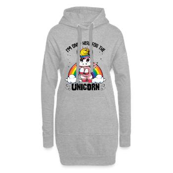 Rainbow Unicorn Cloud Magic - Hoodie Dress - heather grey - Front