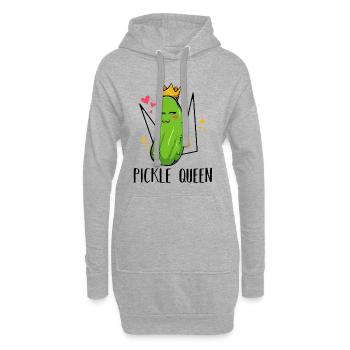 Royal Cucombber Kawaii - Sweat-shirt à capuche long Femme - gris chiné - Devant