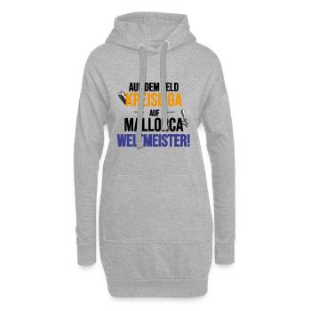 Handball Kreisliga Mallorca Weltmeister Spruch - Hoodie-Kleid - Grau meliert - Vorne