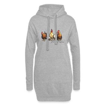 Conception drôle de chuchoteur de poulet pour les éleveurs - Sweat-shirt à capuche long Femme - gris chiné - Devant