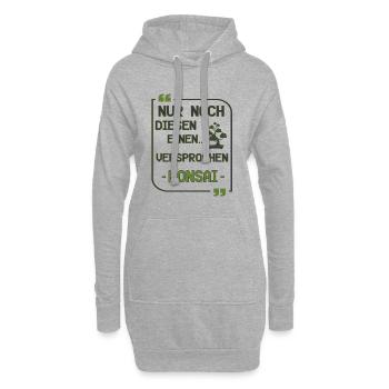Nur noch diesen einen Bonsai lustig Geschenk - Hoodie-Kleid - Grau meliert - Vorne