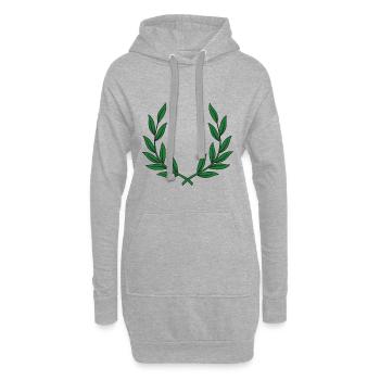 Victoire de la couronne de lauriers Victoire Sport Succès - Sweat-shirt à capuche long Femme - gris chiné - Devant
