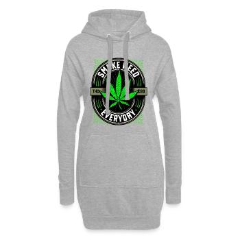 Smoke Weed Everyday - Cannabis - Kiffer - Stoner - Hoodie-Kleid - Grau meliert - Vorne