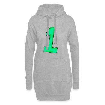 1 - Hoodie Dress - heather grey - Front