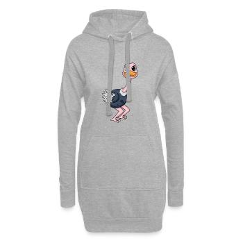 Strauß - Hoodie-Kleid - Grau meliert - Vorne