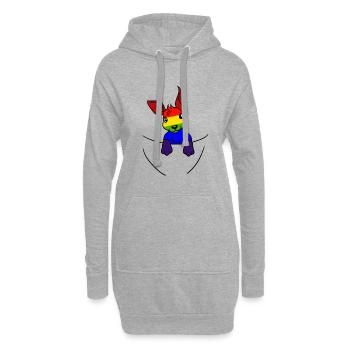 Koala LGBT Regenbogenfahne Gay Pride Gay - Hoodie-Kleid - Grau meliert - Vorne