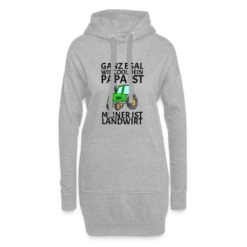 Papa ist Landwirt - Hoodie-Kleid - Grau meliert - Vorne