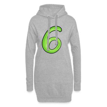 6 - Hoodie-Kleid - Grau meliert - Vorne