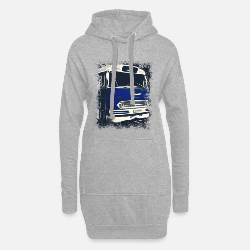 Ikarus 55 Bus - Hoodie-Kleid - Grau meliert