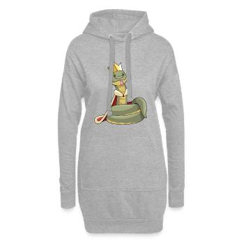Schlange Krone - Hoodie-Kleid - Grau meliert - Vorne