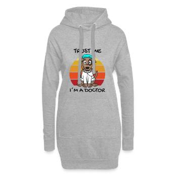 Tiermedizin Tier Tierarzt Geschenk - Hoodie-Kleid - Grau meliert - Vorne