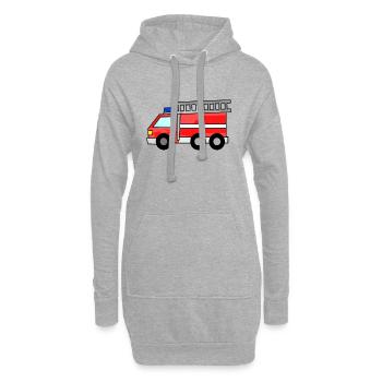 Feuerwehr - Hoodie-Kleid - Grau meliert - Vorne