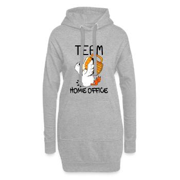 Équipe Home Bureau Mouette Détendre Paresseux Drôle - Sweat-shirt à capuche long Femme - gris chiné - Devant