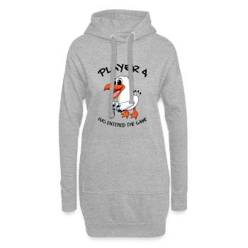 Deuxième bébé ou quatrième bébé - Sweat-shirt à capuche long Femme - gris chiné - Devant