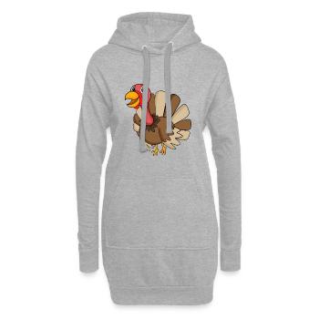 Turquie - Sweat-shirt à capuche long Femme - gris chiné - Devant