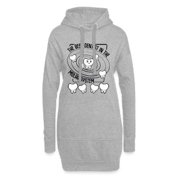 Charme de la Dent de Kawaii en orbite - Sweat-shirt à capuche long Femme - gris chiné - Devant