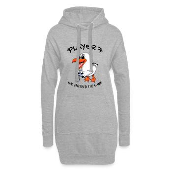 Spieler 7 hat das Spiel Betreten Baby - Hoodie-Kleid - Grau meliert - Vorne