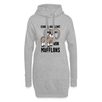 Mufflon Wildschaf - Hoodie-Kleid - Grau meliert - Vorne