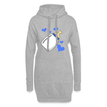 Milchflasche Junge Schwanger Geburt - Hoodie-Kleid - Grau meliert - Vorne