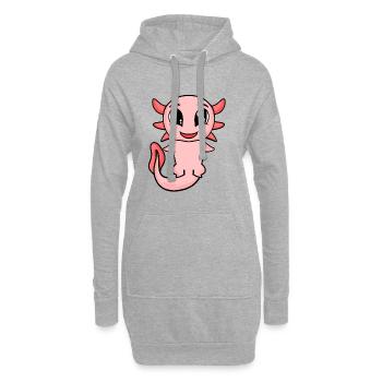 Axolotl - Sweat-shirt à capuche long Femme - gris chiné - Devant